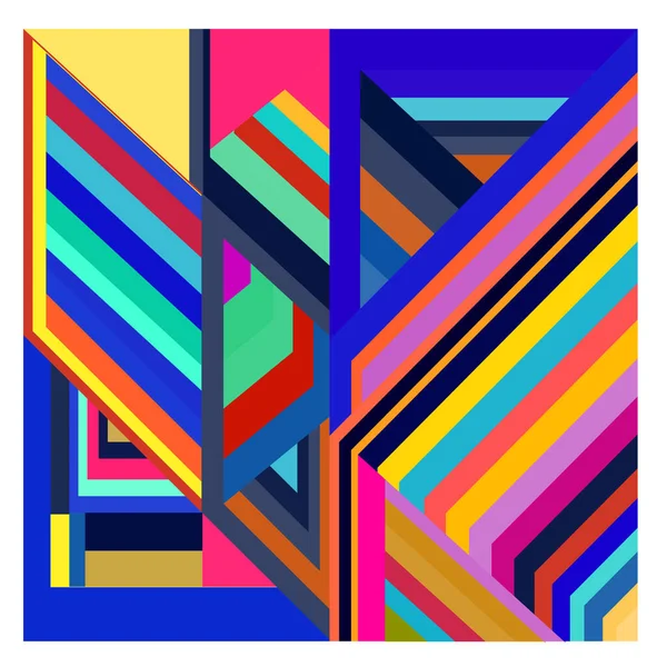 Kaynak için vektör renkli geometrik ve eğri arkaplan deseni