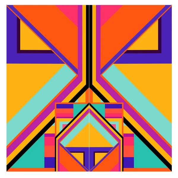 Kaynak için vektör renkli geometrik ve eğri arkaplan deseni