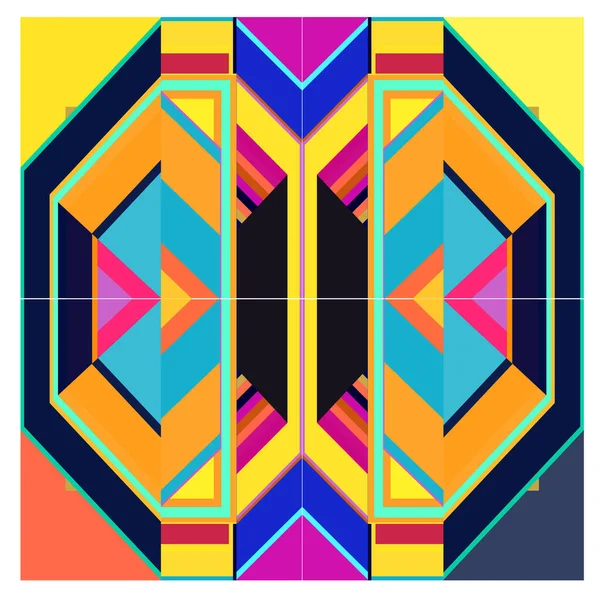 Kaynak için vektör renkli geometrik ve eğri arkaplan deseni