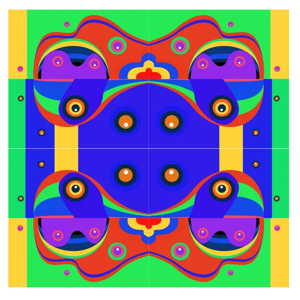 Kaynak için vektör renkli geometrik ve eğri arkaplan deseni