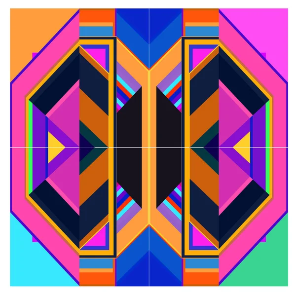 Kaynak için vektör renkli geometrik ve eğri arkaplan deseni