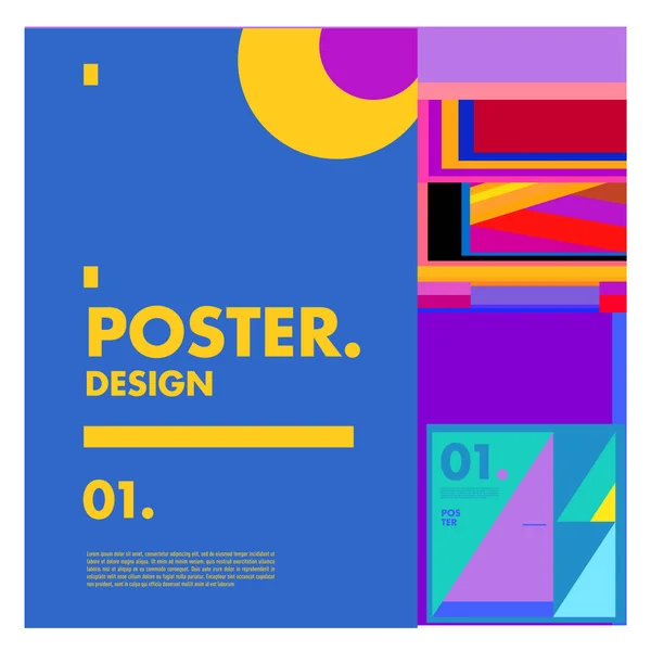 Vector Geometrische Kleurrijke Patroon Voor Poster Banner Ontwerp Sjabloon — Stockvector