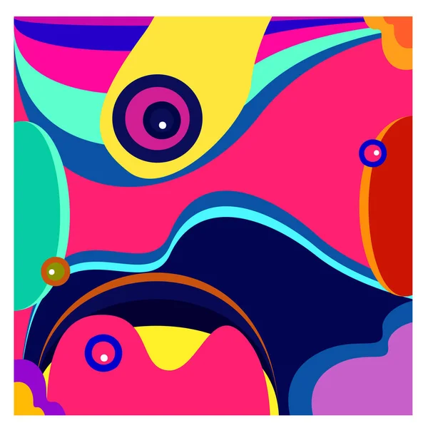 Kaynak için vektör renkli geometrik ve eğri arkaplan deseni