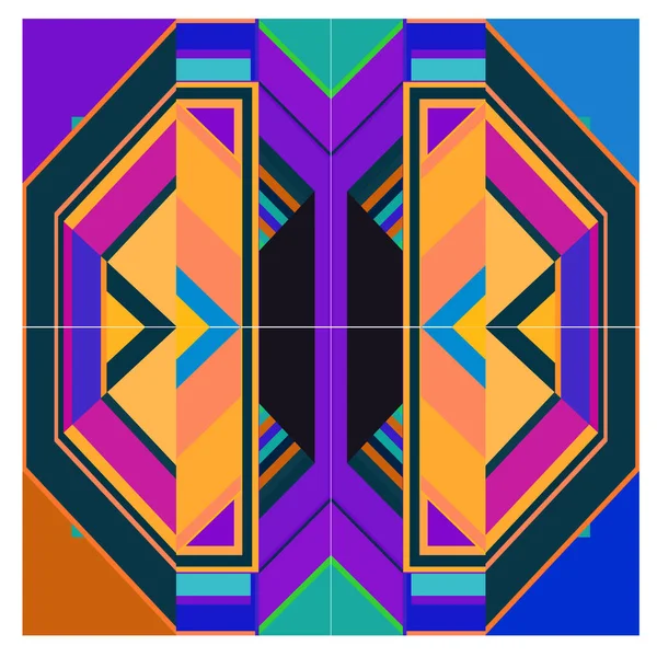 Kaynak için vektör renkli geometrik ve eğri arkaplan deseni