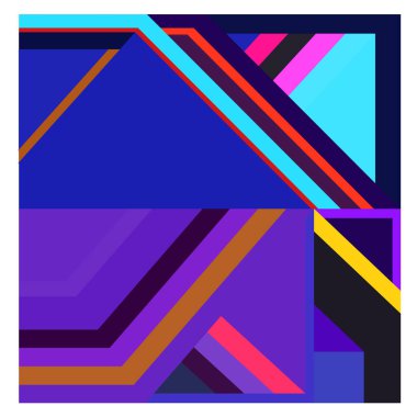 Kaynak için vektör renkli geometrik ve eğri arkaplan deseni