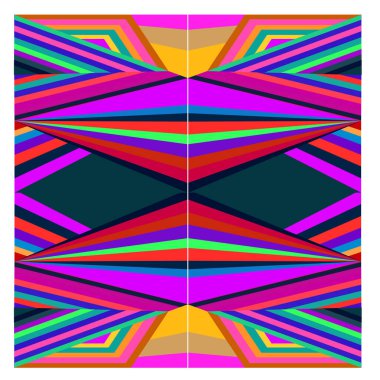 Kaynak için vektör renkli geometrik ve eğri arkaplan deseni