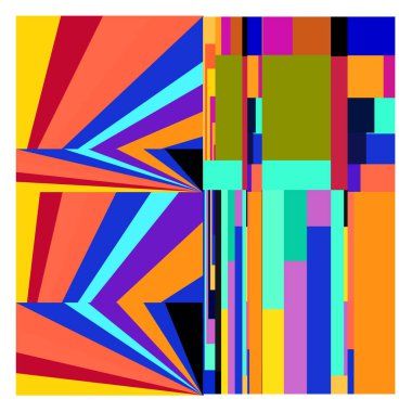 Kaynak için vektör renkli geometrik ve eğri arkaplan deseni