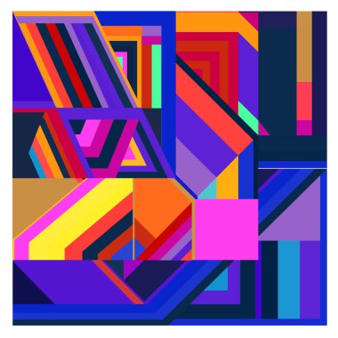 Kaynak için vektör renkli geometrik ve eğri arkaplan deseni