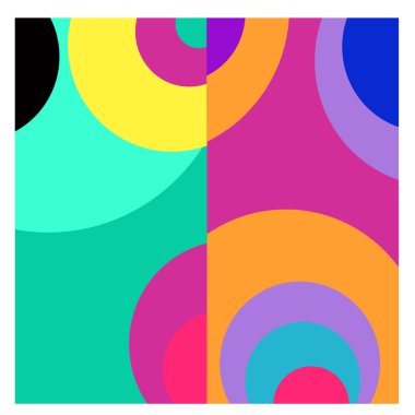 Kaynak için vektör renkli geometrik ve eğri arkaplan deseni