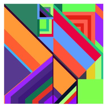 Kaynak için vektör renkli geometrik ve eğri arkaplan deseni