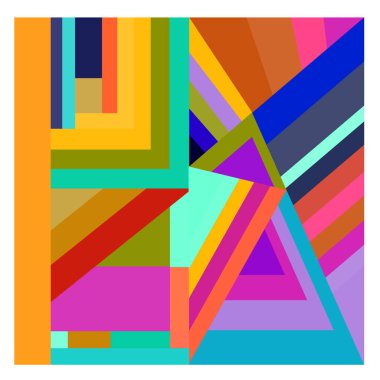 Kaynak için vektör renkli geometrik ve eğri arkaplan deseni