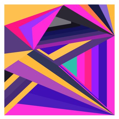 Kaynak için vektör renkli geometrik ve eğri arkaplan deseni