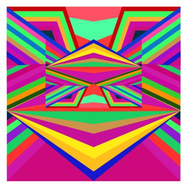 Kaynak için vektör renkli geometrik ve eğri arkaplan deseni