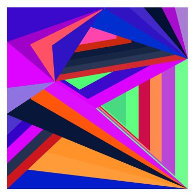 Kaynak için vektör renkli geometrik ve eğri arkaplan deseni