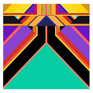 Kaynak için vektör renkli geometrik ve eğri arkaplan deseni