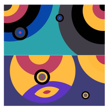 Kaynak için vektör renkli geometrik ve eğri arkaplan deseni