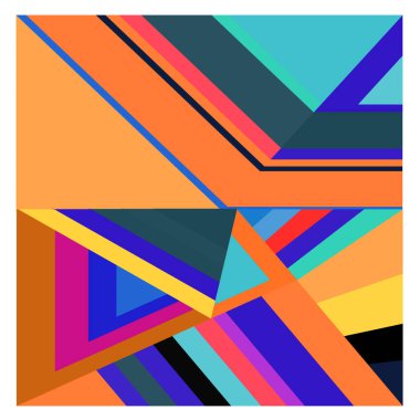 Kaynak için vektör renkli geometrik ve eğri arkaplan deseni