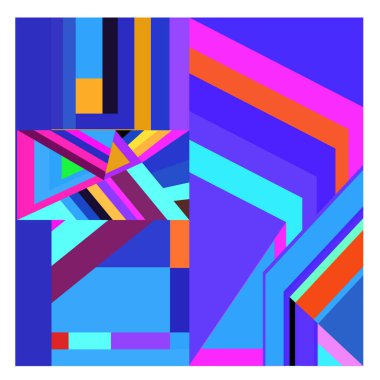 Kaynak için vektör renkli geometrik ve eğri arkaplan deseni