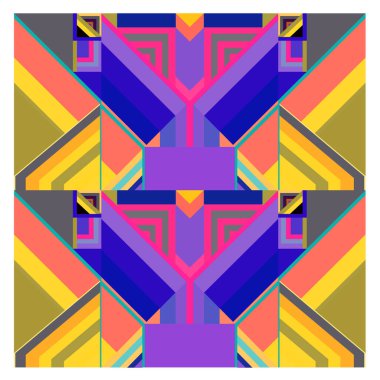 Kaynak için vektör renkli geometrik ve eğri arkaplan deseni