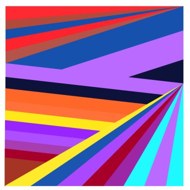 Kaynak için vektör renkli geometrik ve eğri arkaplan deseni