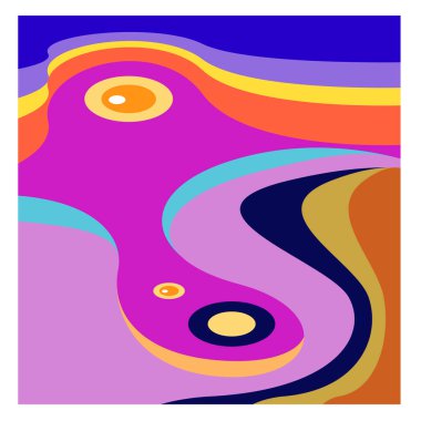 Kaynak için vektör renkli geometrik ve eğri arkaplan deseni