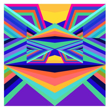 Kaynak için vektör renkli geometrik ve eğri arkaplan deseni