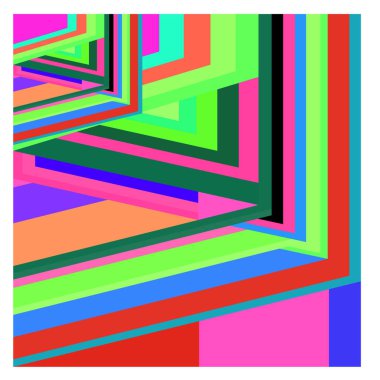 Kaynak için vektör renkli geometrik ve eğri arkaplan deseni