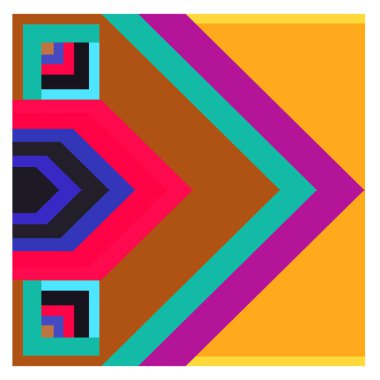 Kaynak için vektör renkli geometrik ve eğri arkaplan deseni