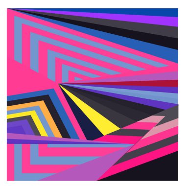 Kaynak için vektör renkli geometrik ve eğri arkaplan deseni