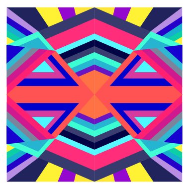 Kaynak için vektör renkli geometrik ve eğri arkaplan deseni