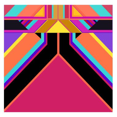 Kaynak için vektör renkli geometrik ve eğri arkaplan deseni