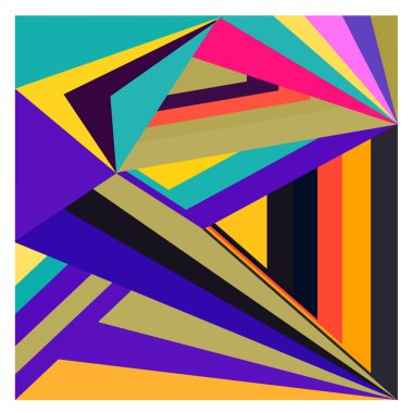 Kaynak için vektör renkli geometrik ve eğri arkaplan deseni