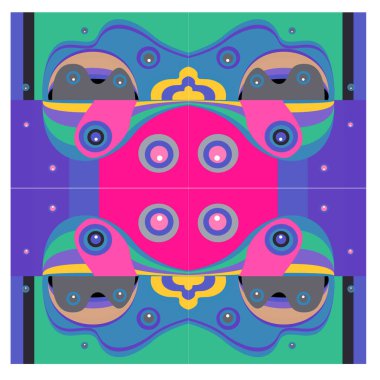 Kaynak için vektör renkli geometrik ve eğri arkaplan deseni