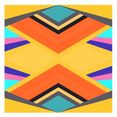 Kaynak için vektör renkli geometrik ve eğri arkaplan deseni