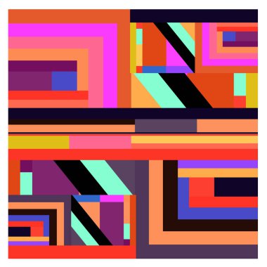 Kaynak için vektör renkli geometrik ve eğri arkaplan deseni