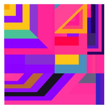 Kaynak için vektör renkli geometrik ve eğri arkaplan deseni