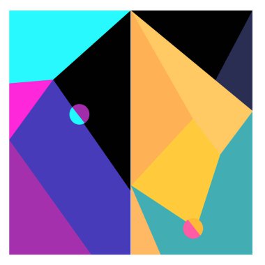 Kaynak için vektör renkli geometrik ve eğri arkaplan deseni