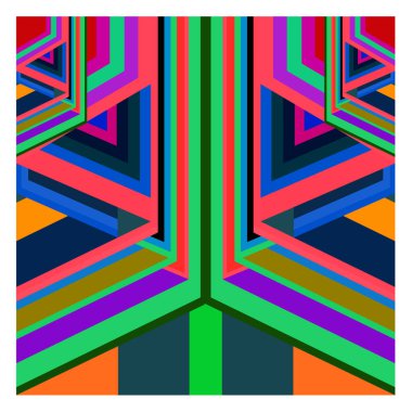 Kaynak için vektör renkli geometrik ve eğri arkaplan deseni