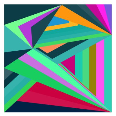 Kaynak için vektör renkli geometrik ve eğri arkaplan deseni