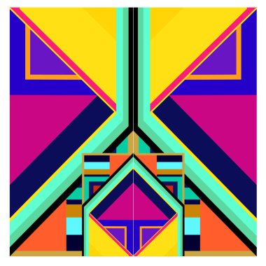 Kaynak için vektör renkli geometrik ve eğri arkaplan deseni