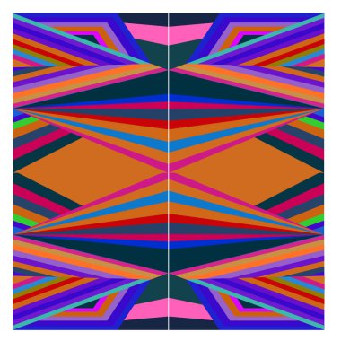 Kaynak için vektör renkli geometrik ve eğri arkaplan deseni