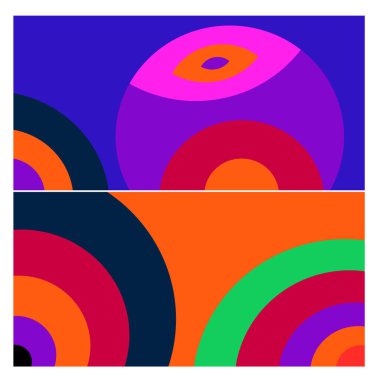 Kaynak için vektör renkli geometrik ve eğri arkaplan deseni