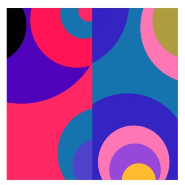 Kaynak için vektör renkli geometrik ve eğri arkaplan deseni