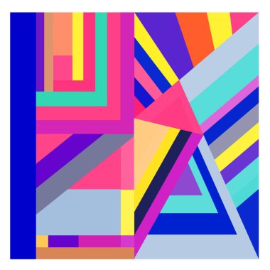 Kaynak için vektör renkli geometrik ve eğri arkaplan deseni