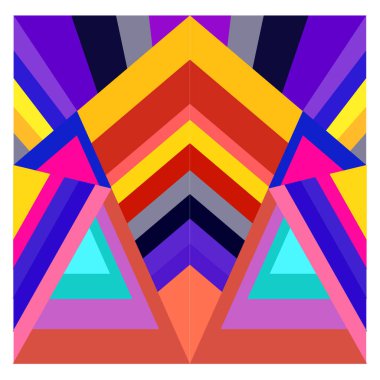 Kaynak için vektör renkli geometrik ve eğri arkaplan deseni