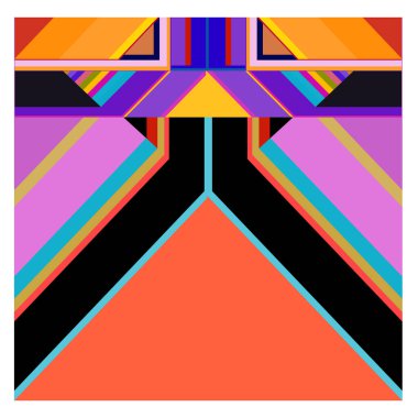 Kaynak için vektör renkli geometrik ve eğri arkaplan deseni