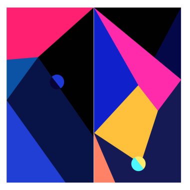 Kaynak için vektör renkli geometrik ve eğri arkaplan deseni