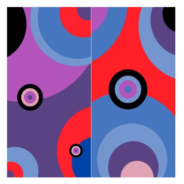 Kaynak için vektör renkli geometrik ve eğri arkaplan deseni