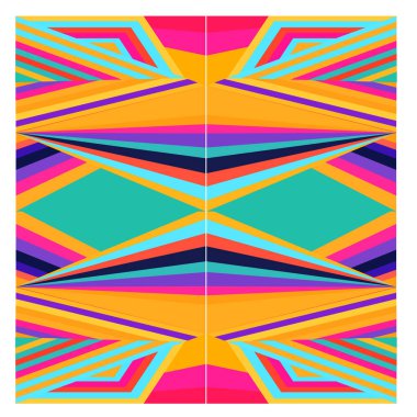 Kaynak için vektör renkli geometrik ve eğri arkaplan deseni