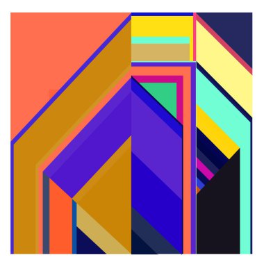 Kaynak için vektör renkli geometrik ve eğri arkaplan deseni